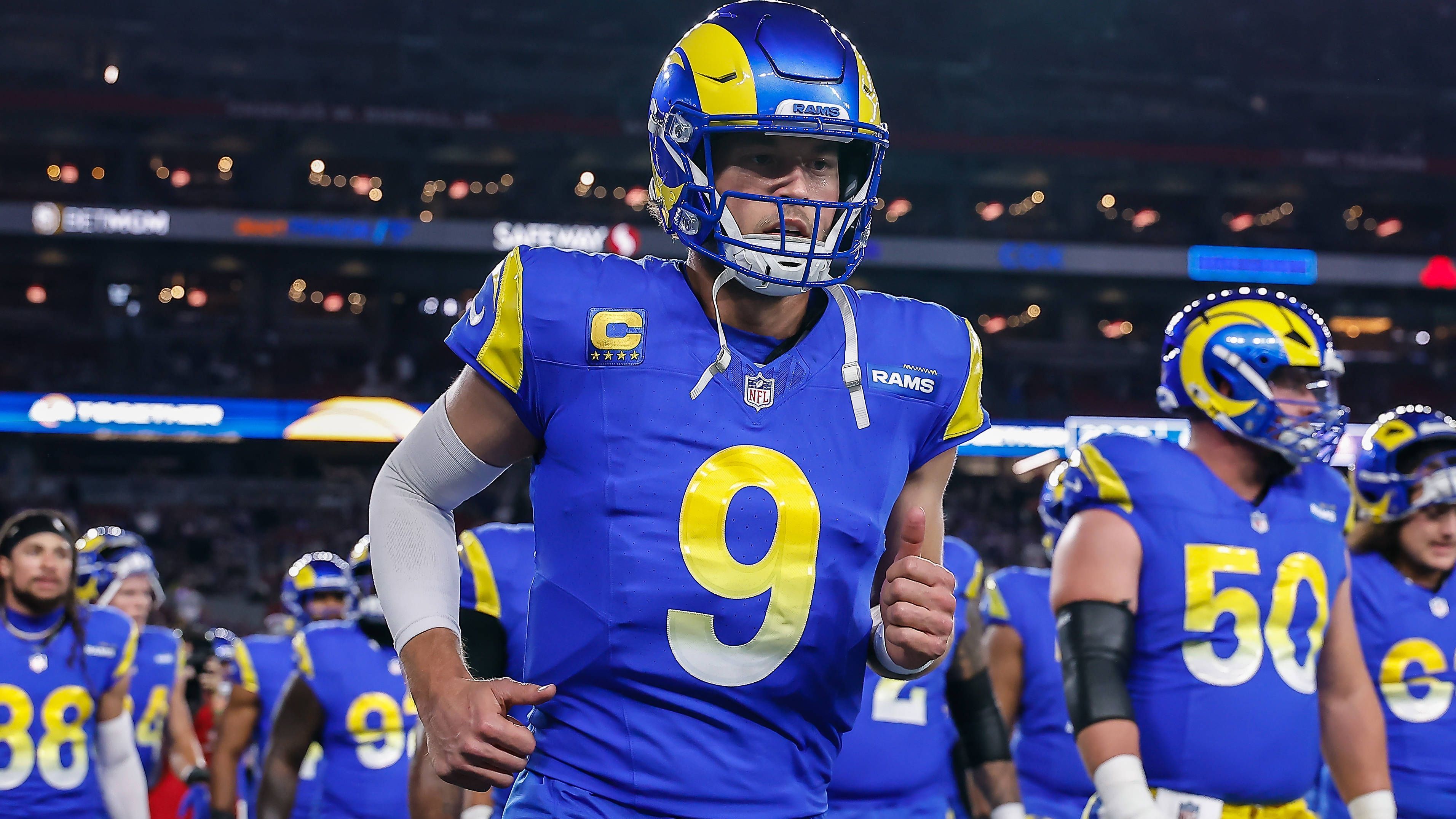 <strong>Los Angeles Rams: Matthew Stafford</strong><br>Position: Quarterback<br>Gehalt 2025: 47,5 Millionen US-Dollar<br>Vertragsende: 2027