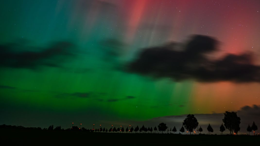 Wie in den Himmel gemalt: Polarlichter über Brandenburg.