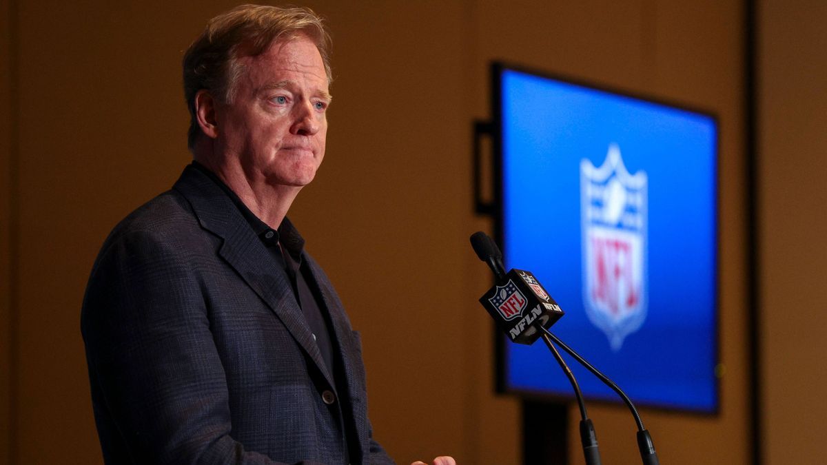 NFL, American Football Herren, USA NFL Annual Mar 26, 2024; Orlando, FL, USA; NFL Commissioner Roger Goodell speaks to media during the annual league meetings at the JW Marriott. Orlando FL USA, ED...