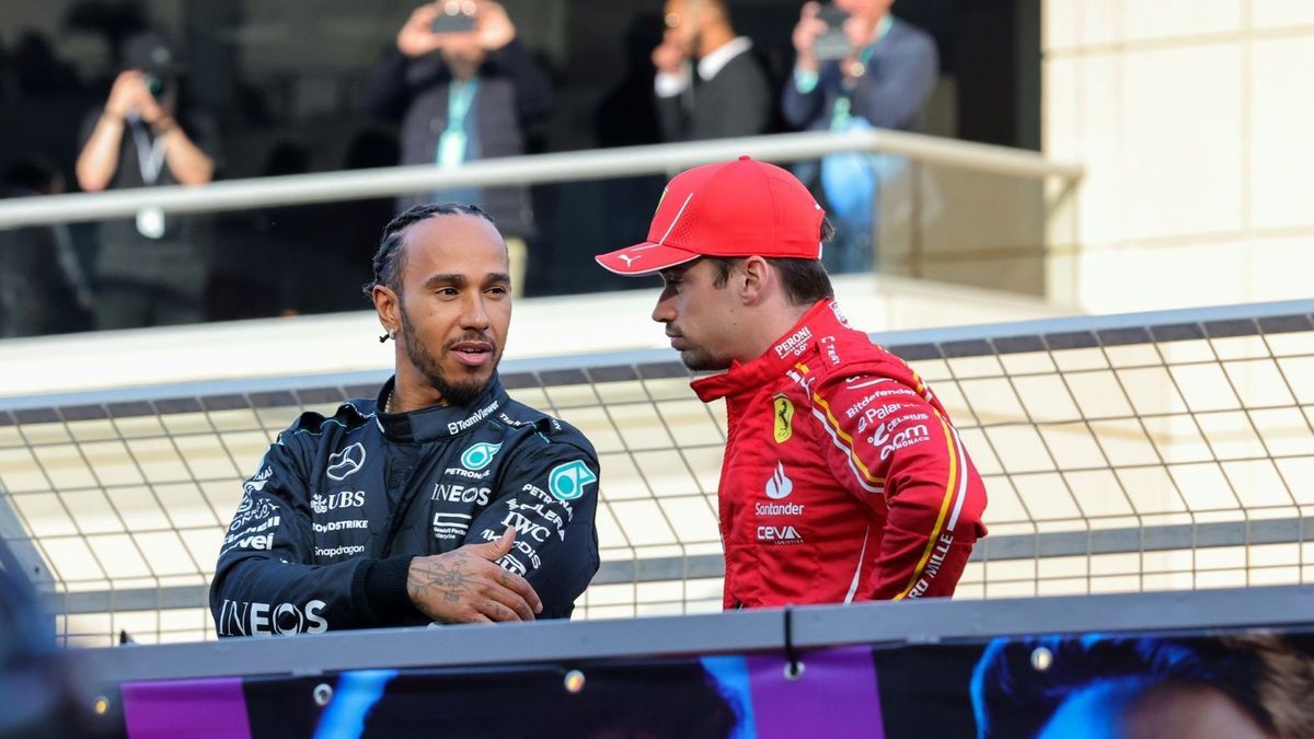 Lewis Hamilton (l.) und Charles Leclerc