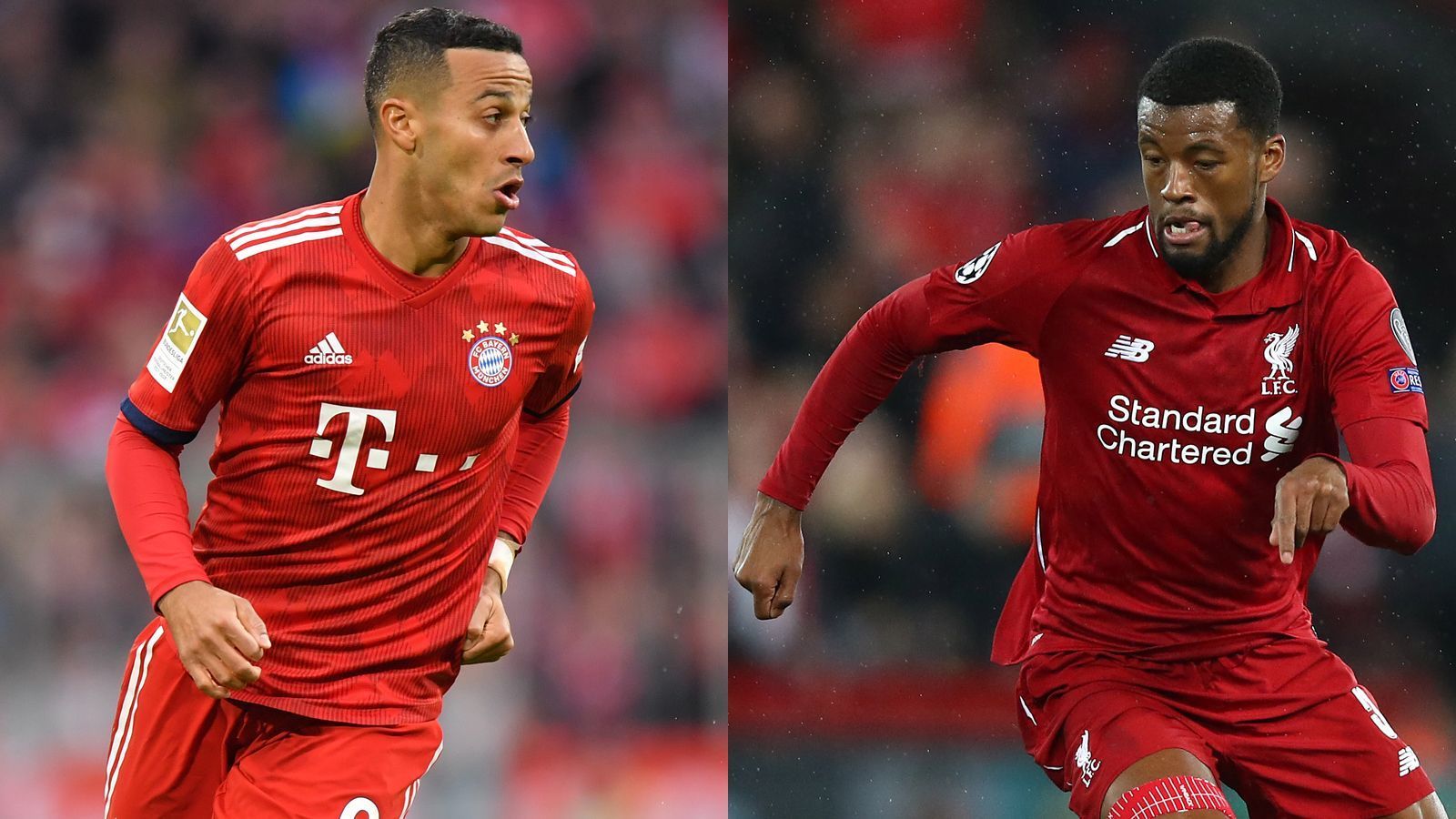 
                <strong>Thiago vs. Georginio Wijnaldum</strong><br>
                Wenn Thiago fit ist, ist der Spanier immer noch einer der besten Techniker im Bayern-Aufgebot. Mit seinem Passspiel kann er das Tempo diktieren. Wijnaldum hat sich inzwischen auch in der Stammelf von Klopp festgespielt. Thiago kommt in 29 Spielen immerhin auf acht Scorerpunkte, Wijnaldum in 34 Spielen nur auf drei. Punkt Thiago. Bayern 4:3 Liverpool 
              