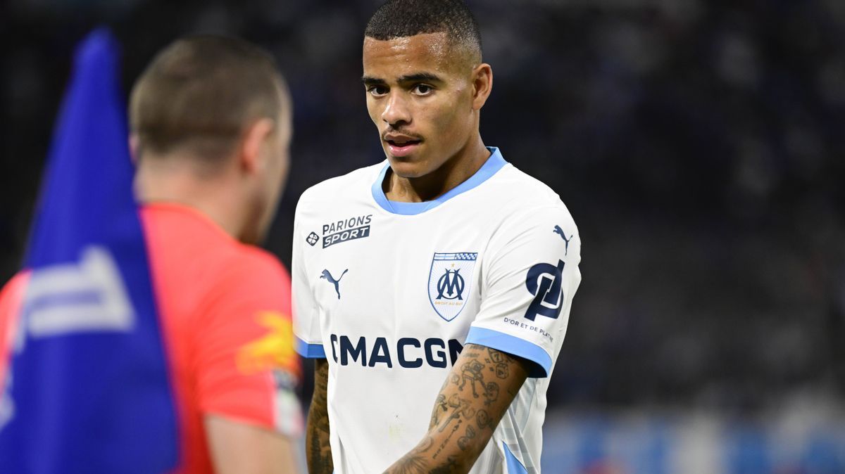 L Olympique de Marseille reçoit l Angers Sporting Club de l Ouest dans le cadre de sixième journée de Ligue 1 McDonald s à l Orange Vélodrome, le 04 octobre 2024. Mason Greenwood (OM) FOOTBALL : Ol...