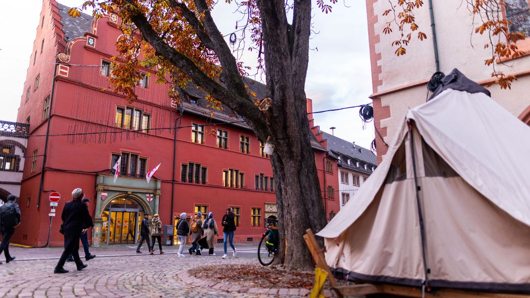 Freiburg Klimacamp Weihnachtsmarkt