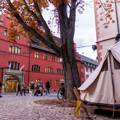 Freiburg Klimacamp Weihnachtsmarkt