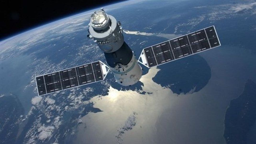 Eine grafische, undatierte Darstellung der chinesischen Raumstation "Tiangong 1".
