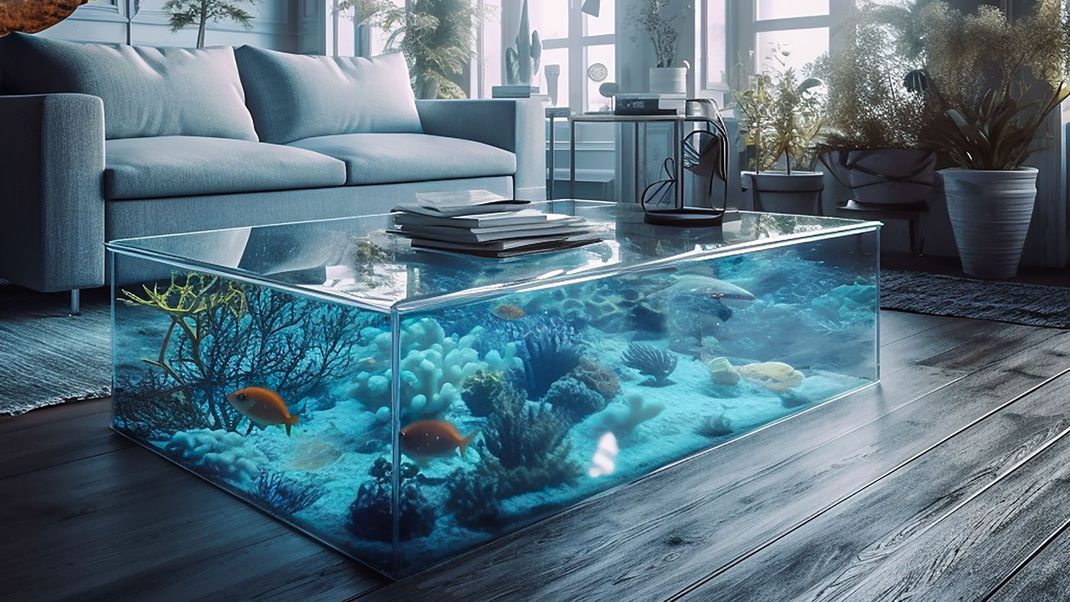 Baue dir dein Aquarium integriert in deinen Wohnzimmertisch