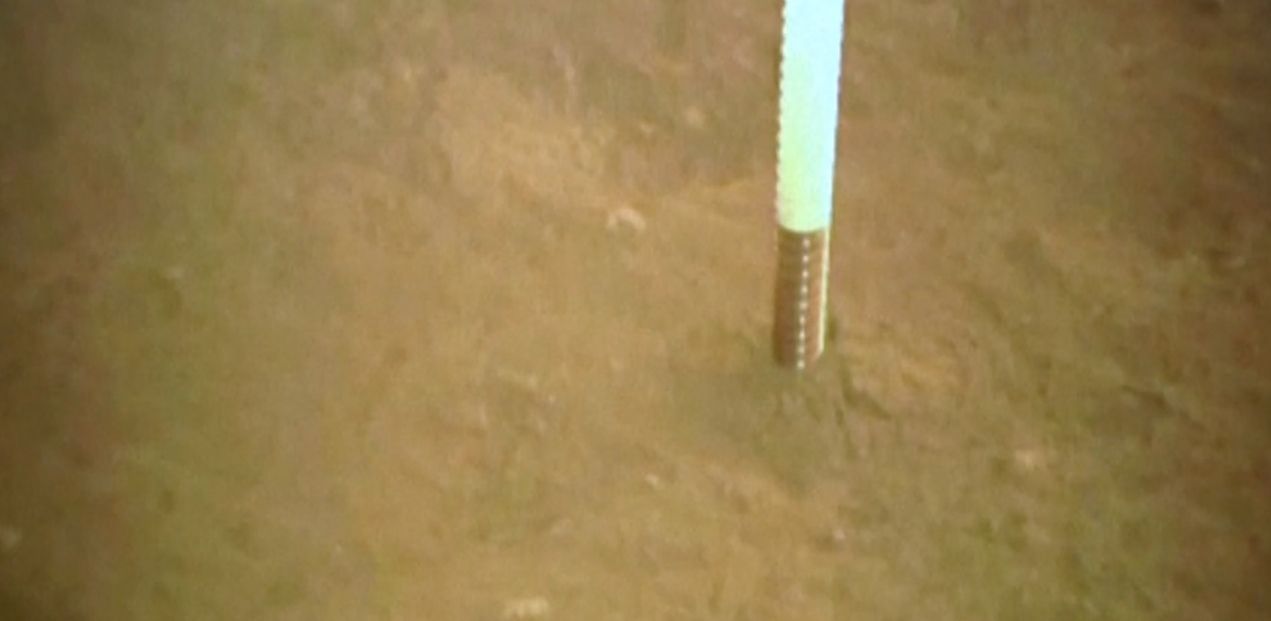 Kein Lichtschwert, sondern der Bohrer von Chang'e-5.