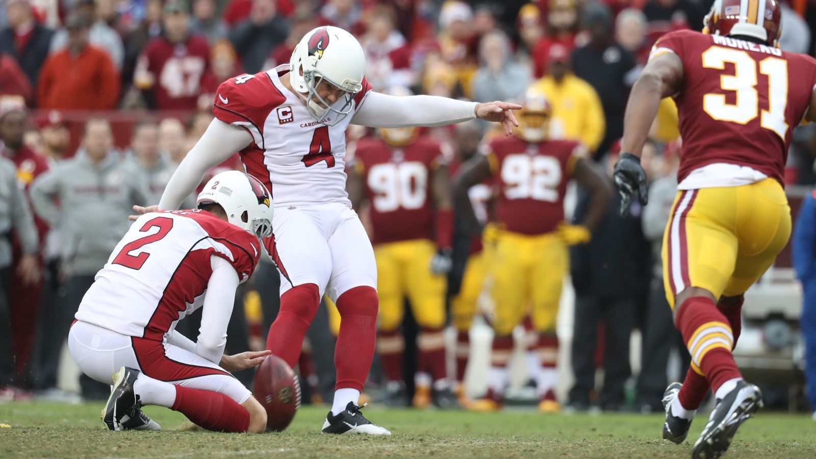 
                <strong>Phil Dawson (Kicker) - 20 Saisons</strong><br>
                Erste Saison: 1999Letzte Saison: 2018In der NFL aktiv für: Cleveland Browns, San Francisco 49ers, Arizona Cardinals
              