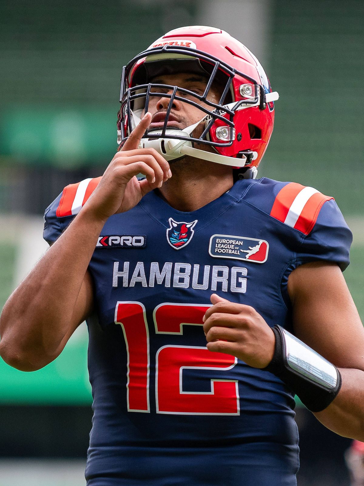 Taulia Tagovailoa (Hamburg Sea Devils 12), Hamburg Sea Devils vs. Stuttgart Surge, American Football, European League of Football, Spieltag 3, Saison 2025, 31.05.2025, Hamburg Sea Devils vs. Stuttg...