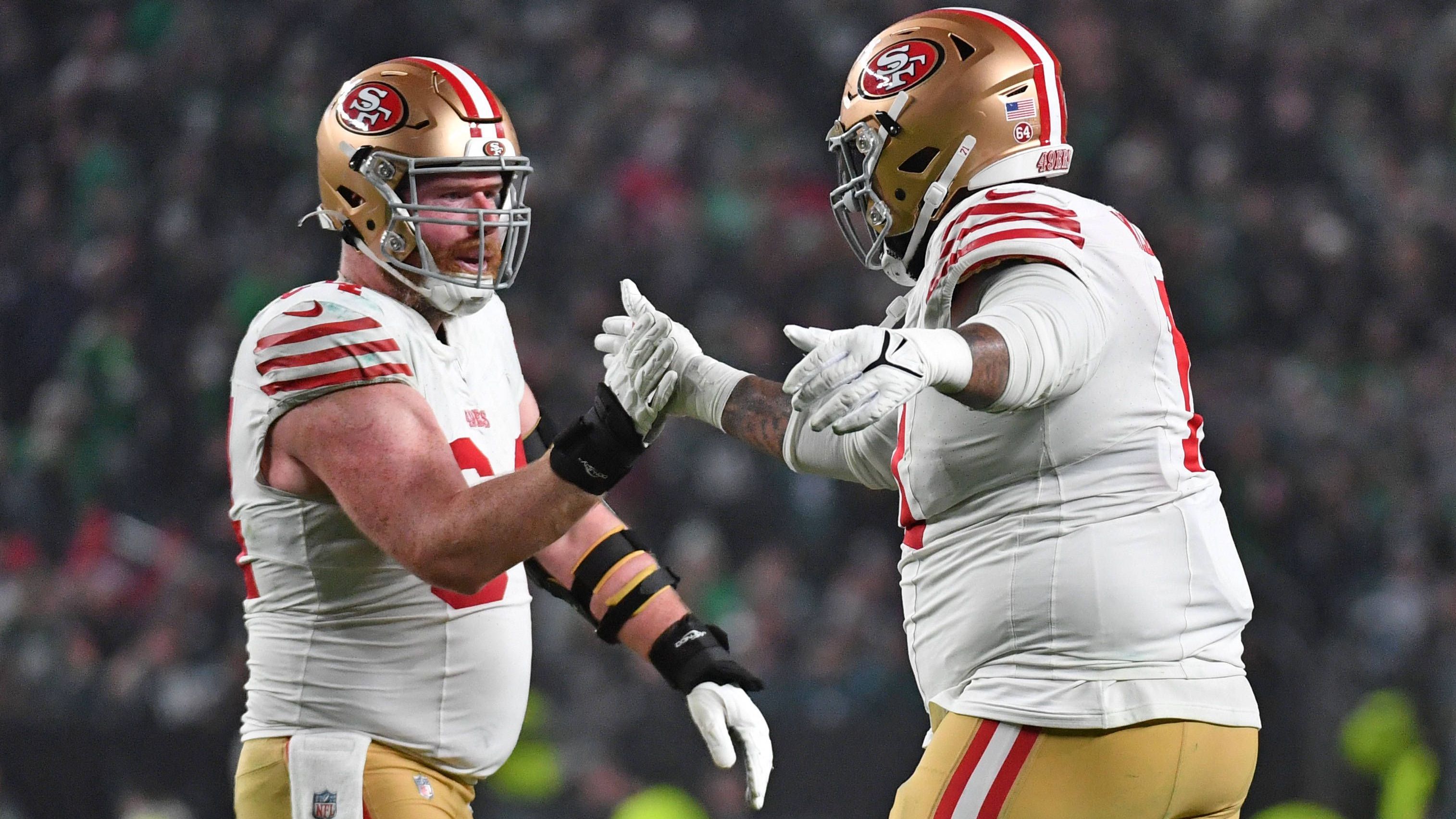 <strong>Platz 11: San Francisco 49ers - 51,8 Millionen US-Dollar</strong><br>Anzahl der Spieler: 12<br>Top-Verdiener: Trent Williams (LT) - 31,6 Millionen US-Dollar<br>Durchschnitts-Cap-Space pro Spieler: 4,3 Millionen US-Dollar<br>Prozentualer Anteil der O-Line am Cap Space: 17,41%