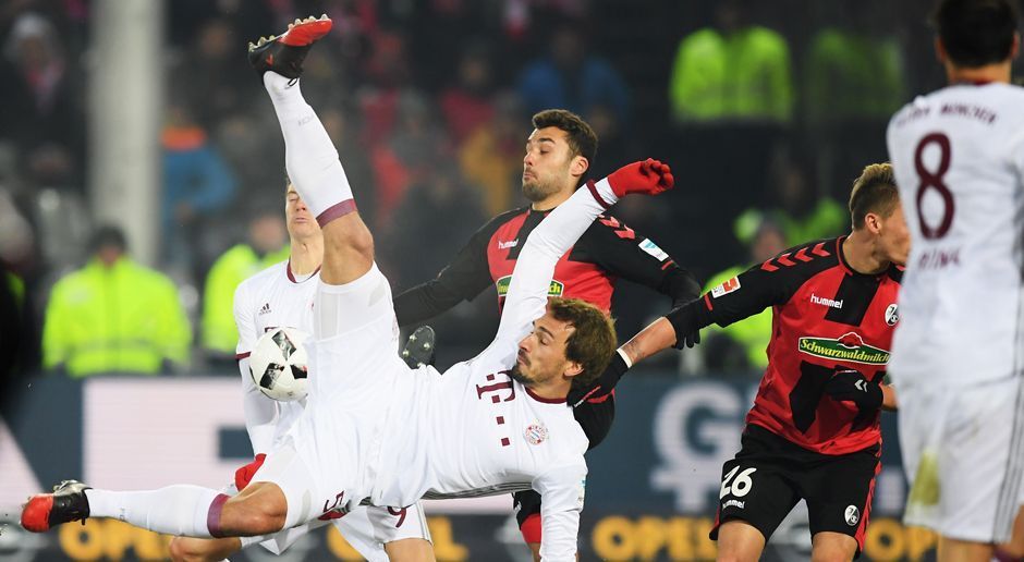 
                <strong>Einzelkritik der Bayern-Stars zum Spiel in Freiburg</strong><br>
                Der FC Bayern ist Herbstmeister 2016/2017! Mit dem 2:1-Last-Minute-Erfolg beim SC Freiburg bauten die Münchner ihre Serie aus. Die Einzelkritik des Rekordmeisters beweist aber: Vollkommen gelungen war der Start ins Jahr nicht.
              