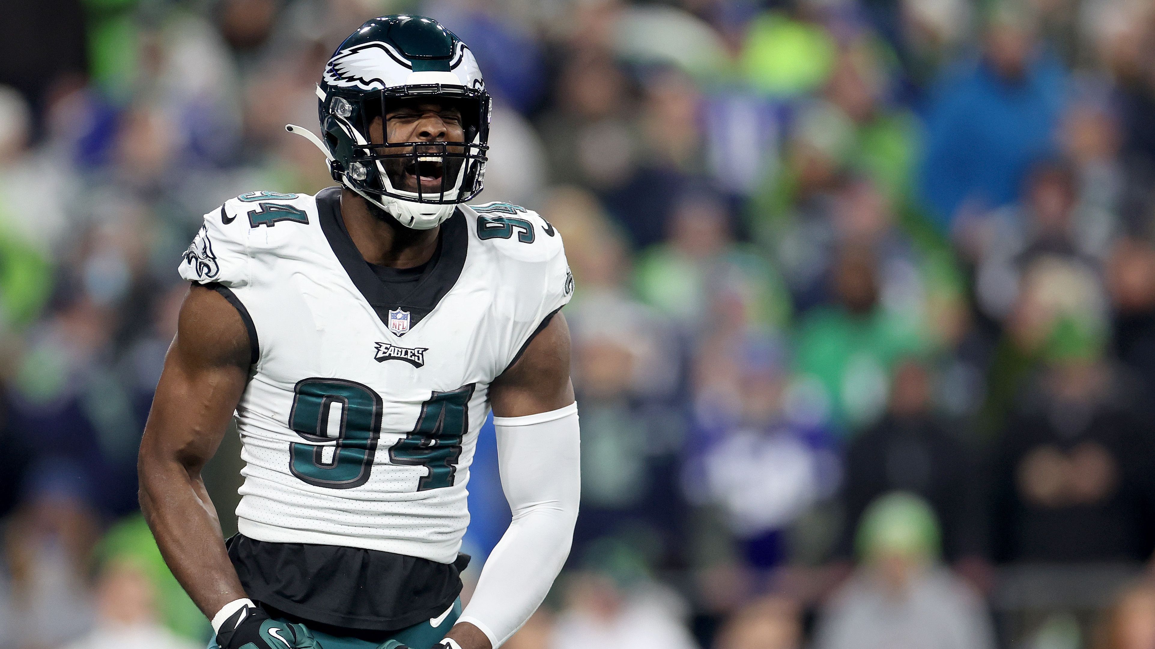 <strong>Philadelphia Eagles</strong><br>- Defensive End Josh Sweat<br>- Defensive End Brandon Graham<br>- Linebacker Devin White