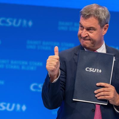 Söder kurz nach seiner Wiederwahl als CSU-Parteichef.