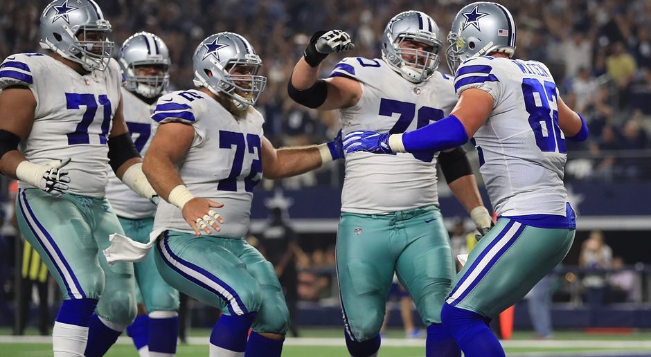 
                <strong>Dallas Cowboys</strong><br>
                La'el Collins (Offensive Tackle, im Bild Nr. 72), Travis Frederick (Center, Nr. 71)
              