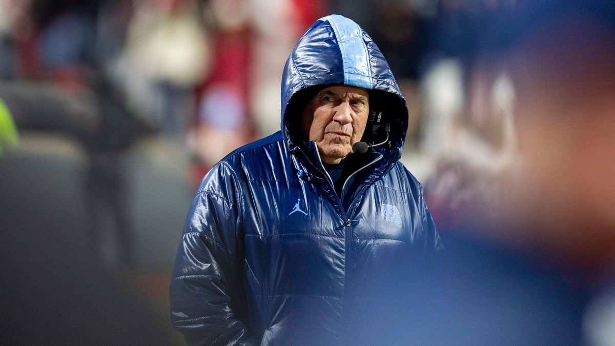 November 29, 2025, Raleigh, North Carolina, USA: North Carolina Tar Heels head coach BILL BELICHICK on the sideline during the second half of the NCAA, College League, USA football game between the...