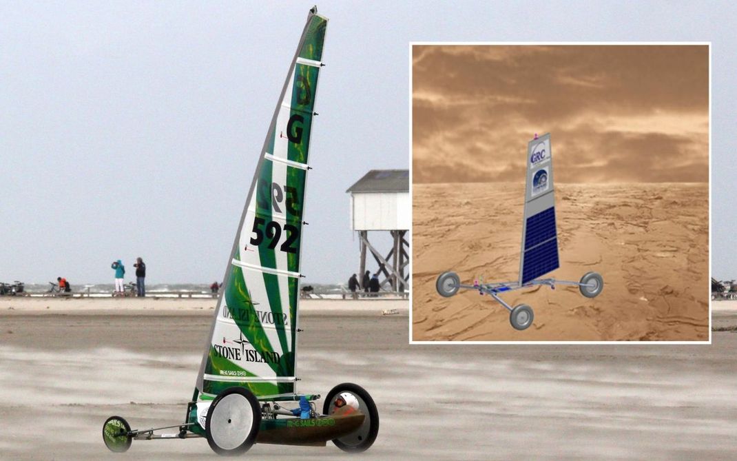 Um die Venusoberfläche zu erforschen, diskutiert die NASA eine kuriose Idee: Danach soll der „Zephyr Venus Landsailer“ über die Oberfläche segeln wie Strandsegler über den Strand von St. Peter-Ording. Allerdings wird der Roboter nicht länger als 50 Tage in der Gluthölle der Venus aushalten. Zephyr würde erst 2039 starten - falls er überhaupt gebaut wird.  