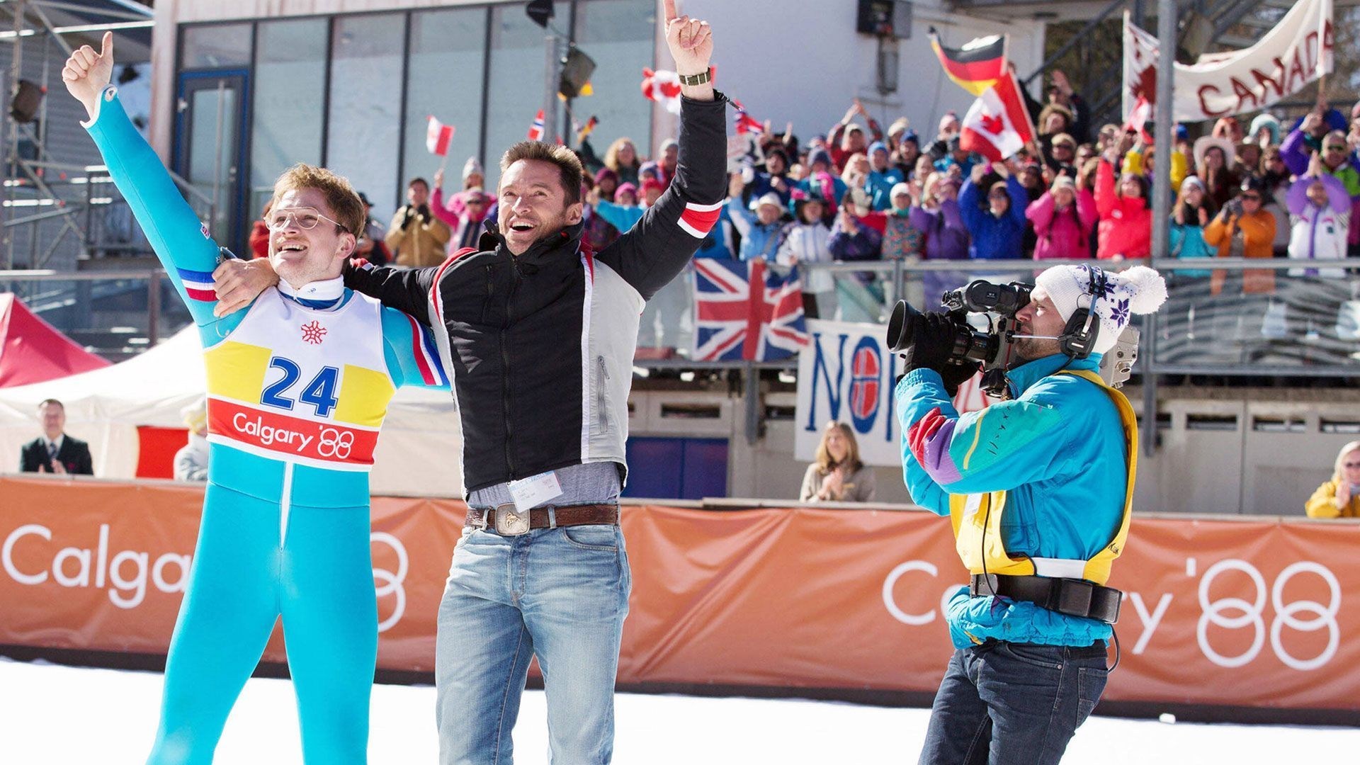 
                <strong>Eddie The Eagle (2016)</strong><br>
                Auch "Eddie The Eagle" verkörpert das olympische Motto "Dabei sein ist alles" in Perfektion. Der Film erzählt die Geschichte des englischen Skispringers Michael Edwards, der vor allem unter seinem Spitznamen "Eddie The Eagle" Bekanntheit erlangte. Bei den Winterspielen 1988 in Calgary sprang er als Underdog sowohl von der Normal- als auch von der Großschanze auf den letzten Platz. Dennoch hörte er nie auf, an sich selbst zu glauben, und eroberte die Herzen von Fans auf der ganzen Welt.
              