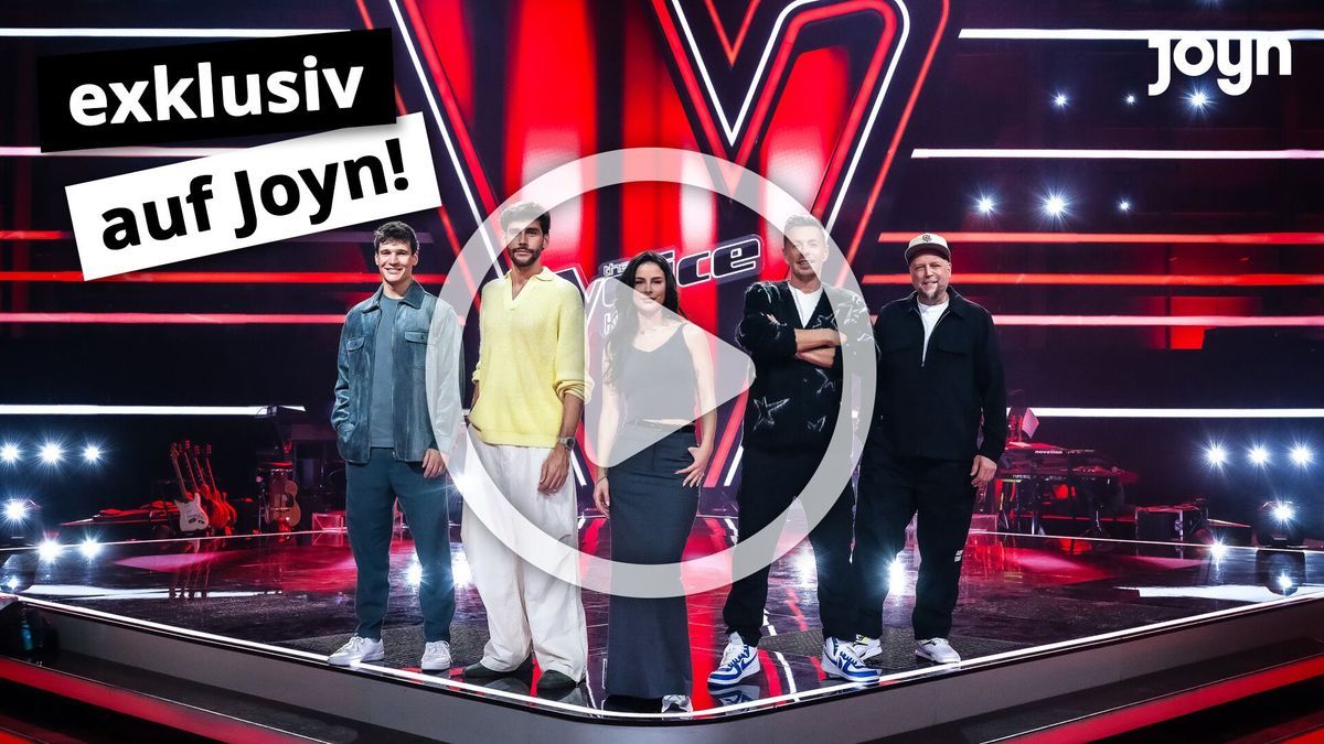 Joyn-Teaser für "The Voice Kids" 2023 mit den Coaches Wincent Weiss, Alvaro Soler, Lena, Michi Beck und Smudo