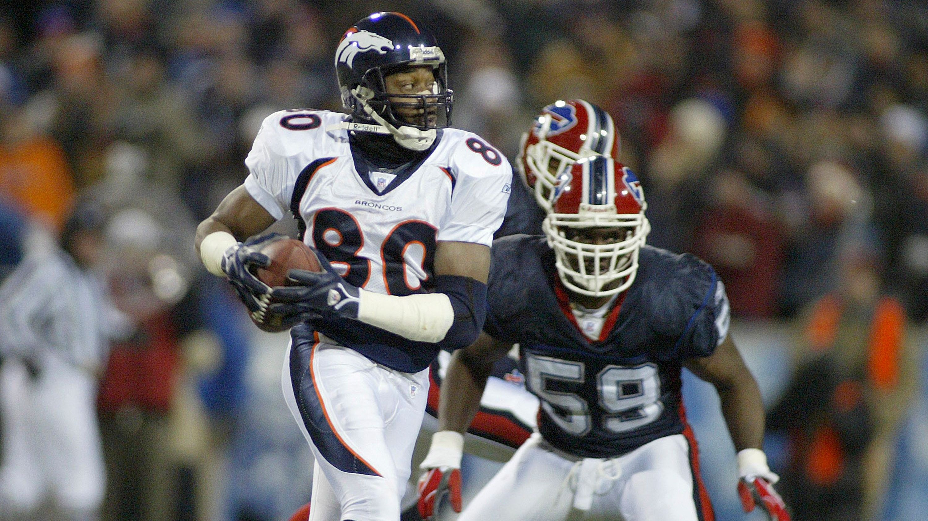 <strong>Platz 35: Rod Smith (1995 bis 2006)</strong><br>11.389 Receiving Yards