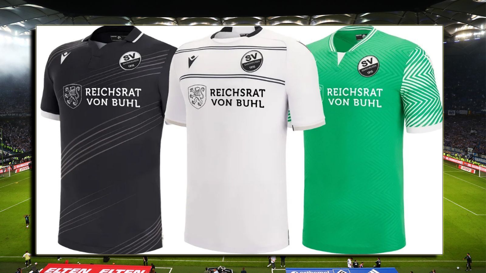 
                <strong>Platz 9: SV Sandhausen</strong><br>
                Schlicht. Bis auf das Ausweichtrikot, welches eventuell auch einfach das Torwarttrikot ist. Aber auch Sandhausen darf neben den Farben Schwarz und Weiß gerne kreativer in Zukunft werden.
              