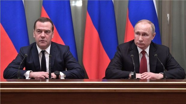 Medwedew und Putin