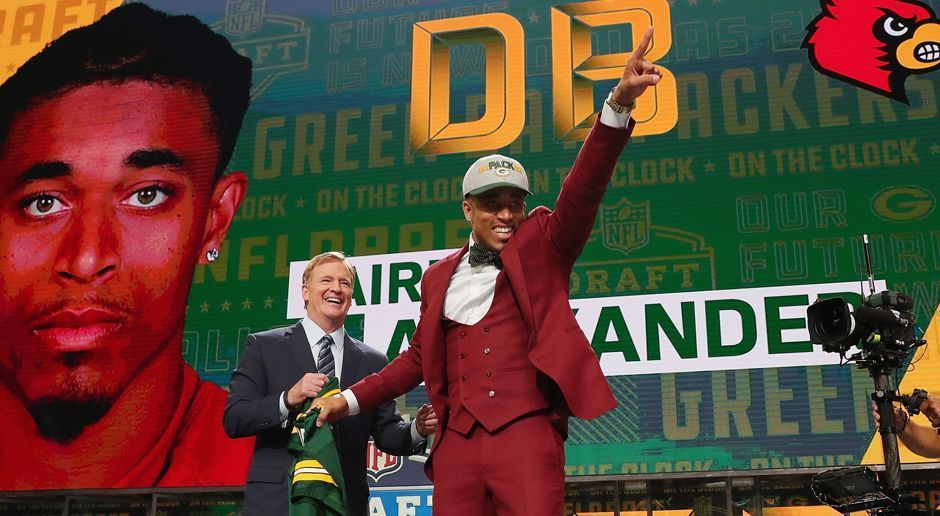 
                <strong>18. Pick - Green Bay Packers: CB Jaire Alexander</strong><br>
                Vierjahresvertrag über 12.127.942 US-Dollar, davon 6.912.867 US-Dollar Signing-Bonus
              