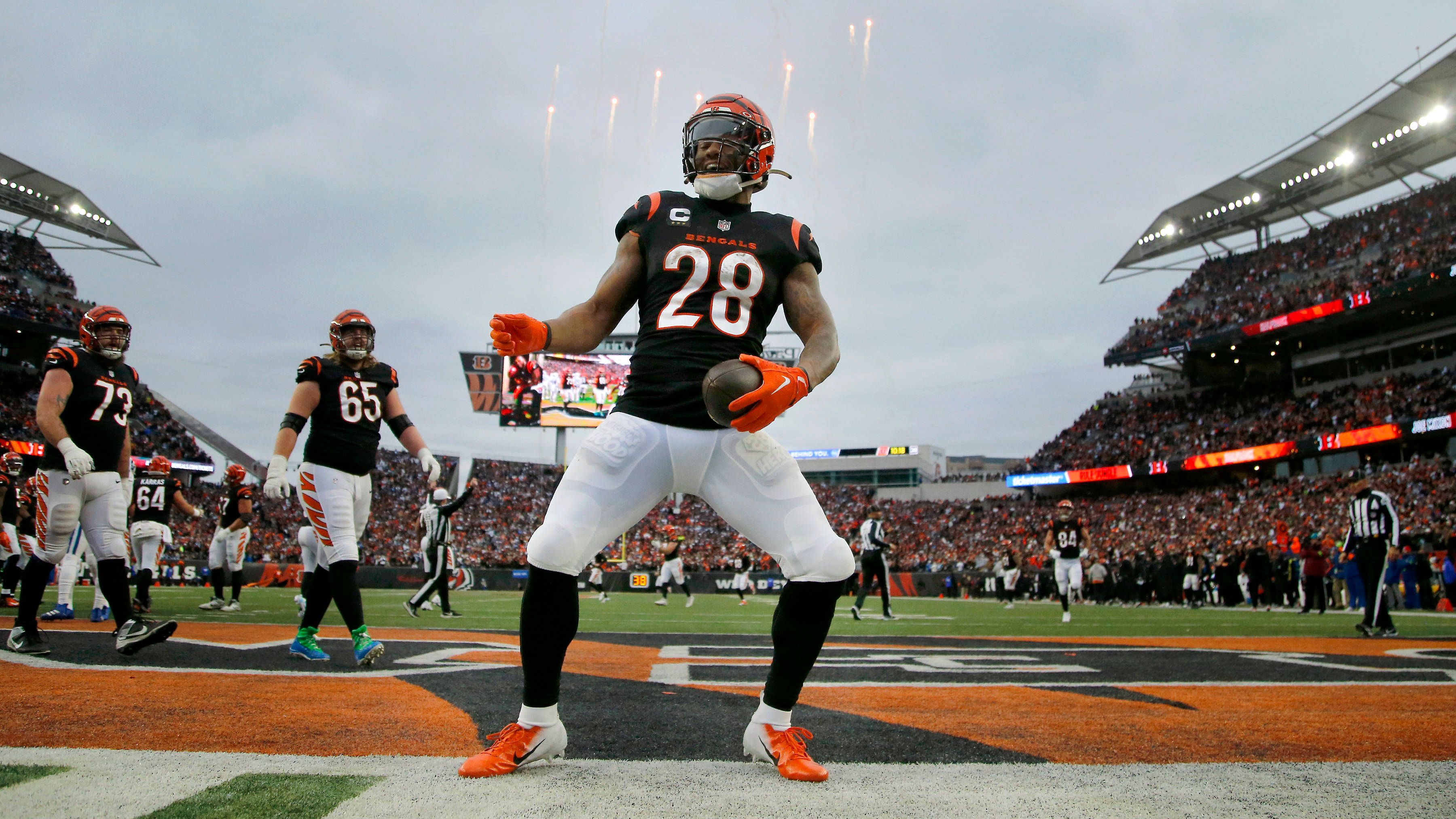 <strong>Platz 14 (geteilt): Cincinnati Bengals</strong><br>Touchdownrate: 35 Prozent<br>Touchdowns insgesamt: 41