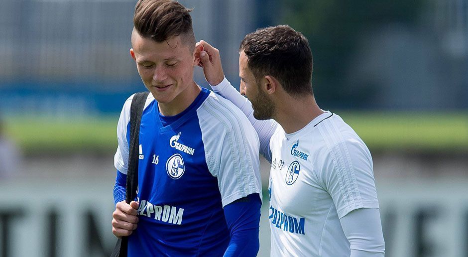 
                <strong>FC Schalke 04</strong><br>
                Tedesco zupft Fabian Reese zärtlich am Ohr.
              