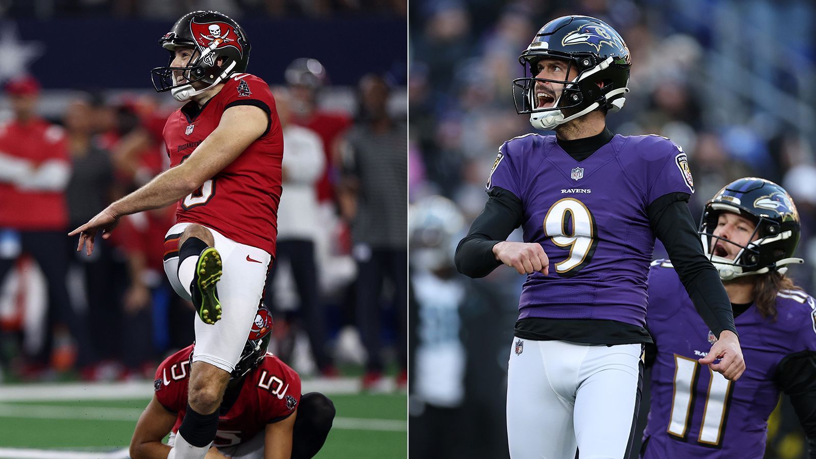 
                <strong>Kicker mit den meisten Stimmen</strong><br>
                &#x2022; AFC: Justin Tucker, Baltimore Ravens<br>&#x2022; NFC: Ryan Succop, Tampa Bay Buccaneers<br>
              