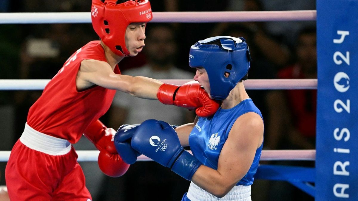 Lin Yuting (rot) im Kampf um Gold