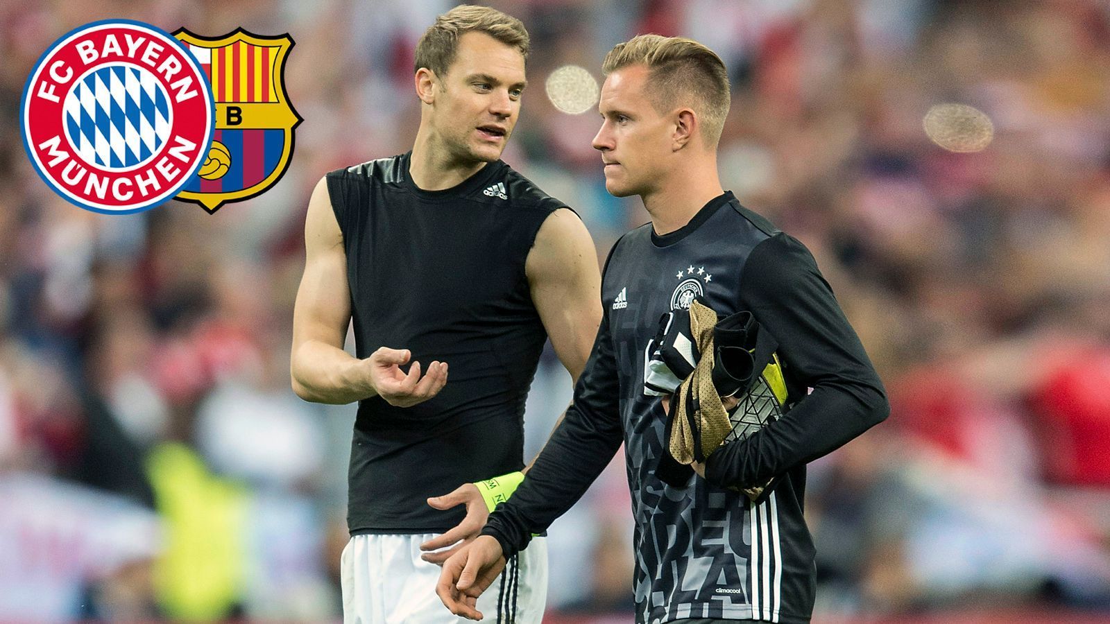 
                <strong>Neuer vs. ter Stegen: Die Starkeeper von Bayern und Barca im Zahlenvergleich</strong><br>
                Am Freitagabend kommt es im Champions-League-Viertelfinale zum Duell zwischen dem FC Bayern München und dem FC Barcelona (ab 21 Uhr im Liveticker auf ran.de). Im Mittelpunkt stehen dabei natürlich ganz besonders die beiden deutschen Nationaltorhüter Manuel Neuer (li.) und Marc-Andre ter Stegen (re.). ran.de zeigt einen Zahlenvergleich zwischen den beiden Keeper-Giganten, ausgehend vom Sommer 2014, als ter Stegen von Gladbach zu Barca wechselte. Aber wir blicken auch auf einige Vergleichszahlen der laufenden Saison. (Stand: 13. August 2020/Quelle: transfermarkt.de/Opta)
              