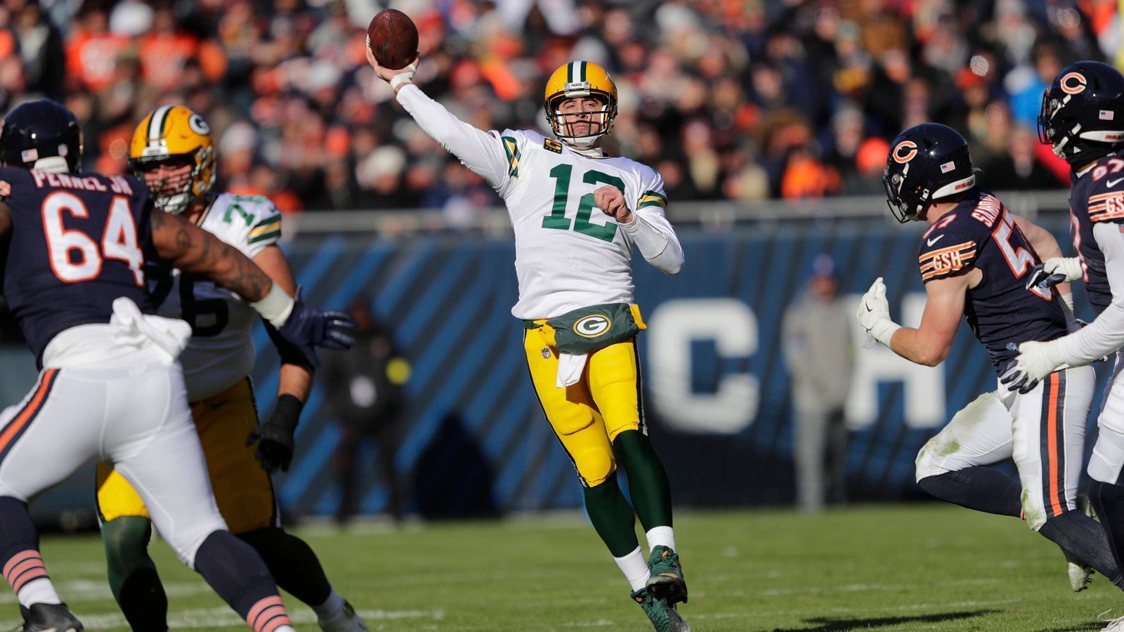 
                <strong>Chicago Bears - Aaron Rodgers</strong><br>
                64 Touchdown-Pässe
              