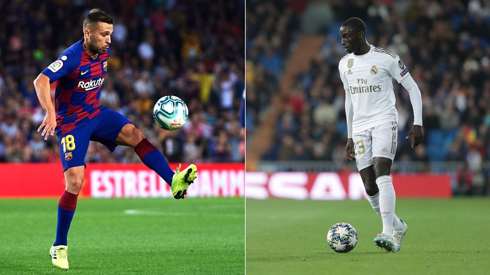 
                <strong>Jordi Alba vs. Ferland Mendy</strong><br>
                Beide Linksverteidiger hatten im bisherigen Saisonverlauf mit Verletzungen zu kämpfen und sind daher nicht in absoluter Topform, vor allem Alba hat in den letzten drei Monaten nur drei Spiele gemacht. Für ihn spricht im Vergleich zum Franzosen Mendy aber die lange Clasico-Erfahrung. Daher ein Unentschieden. Stand: 1,5 zu 0,5 für Barcelona.
              