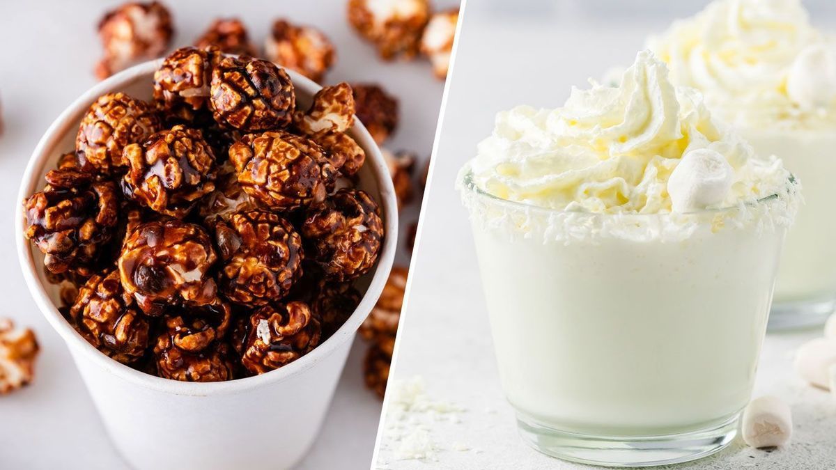Schoko-Popcorn und Kokos-Zitronencreme