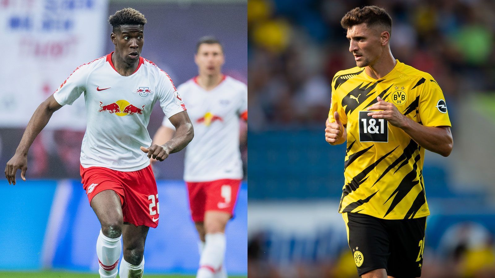 
                <strong>Abwehr: Nordi Mukiele versus Thomas Meunier</strong><br>
                Thomas Meunier erwies sich in der laufenden Saison immer wieder als Schwachstelle der BVB-Viererkette, da er sich immer wieder überlaufen ließ und sich fatale Fehlpässe im Aufbauspiel erlaubte. Hier hat Mukiele die Nase vorn. Punkt Mukiele, 3:2 Leipzig
              