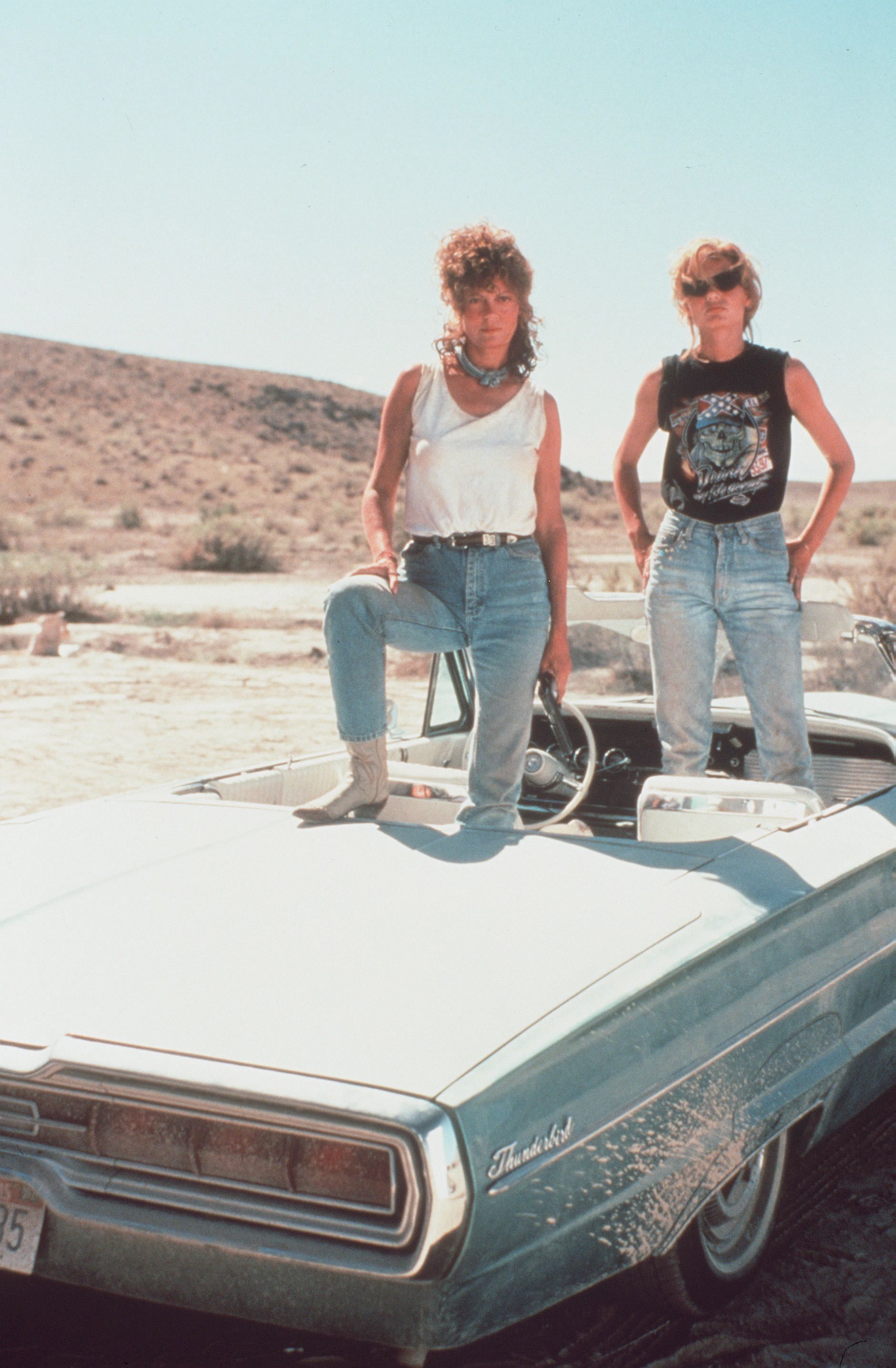 Vom Hausfrauenleben und Männern frustriert und gelangweilt wollen die zwei titelgebenden Freundinnen in "Thelma &amp; Louise" (1991) einen entspannten Urlaub verbringen. Was als harmloser Ausflug beginnt, mündet in einem spektakulären Roadtrip – mit einem Raub, Schießereien und einer wilden Verfolgungsjagd durch die Wüste nach Mexiko.