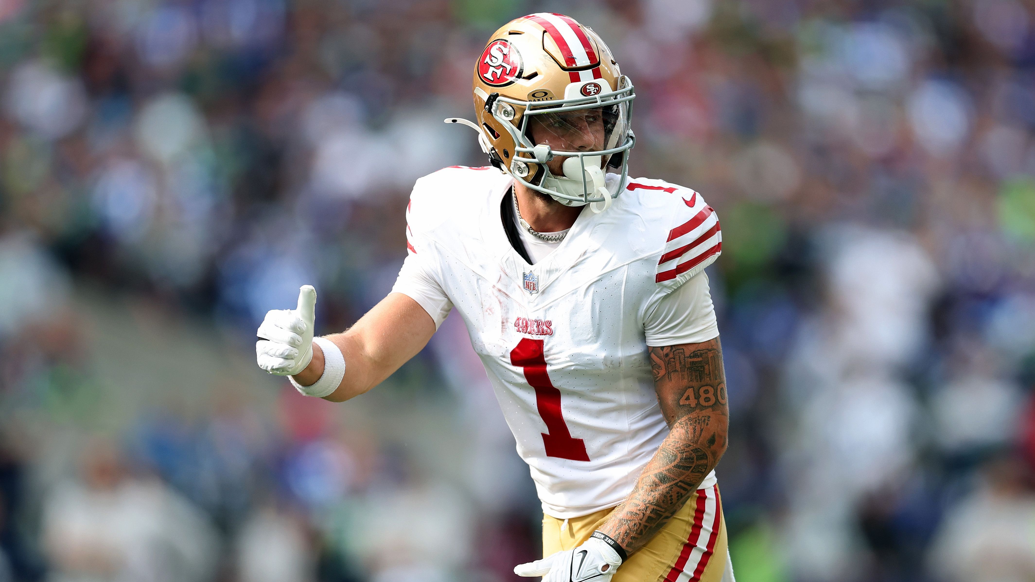 <strong>Ricky Pearsall und Jauan Jennings (San Francisco 49ers)</strong><br>Purdy darf sich wohl auch auf doppelte Unterstützung freuen: Wie "ESPN"-Insider Adam Schefter berichtet, sollen die Wide Receiver Ricky Pearsall (Knieverletzung) und Jauan Jennings (Schulter- und Sprunggelenksverletzung) gegen die Jaguars spielen können. Jennings wird demnach wahrscheinlich aber nur eingeschränkt einsetzbar sein.