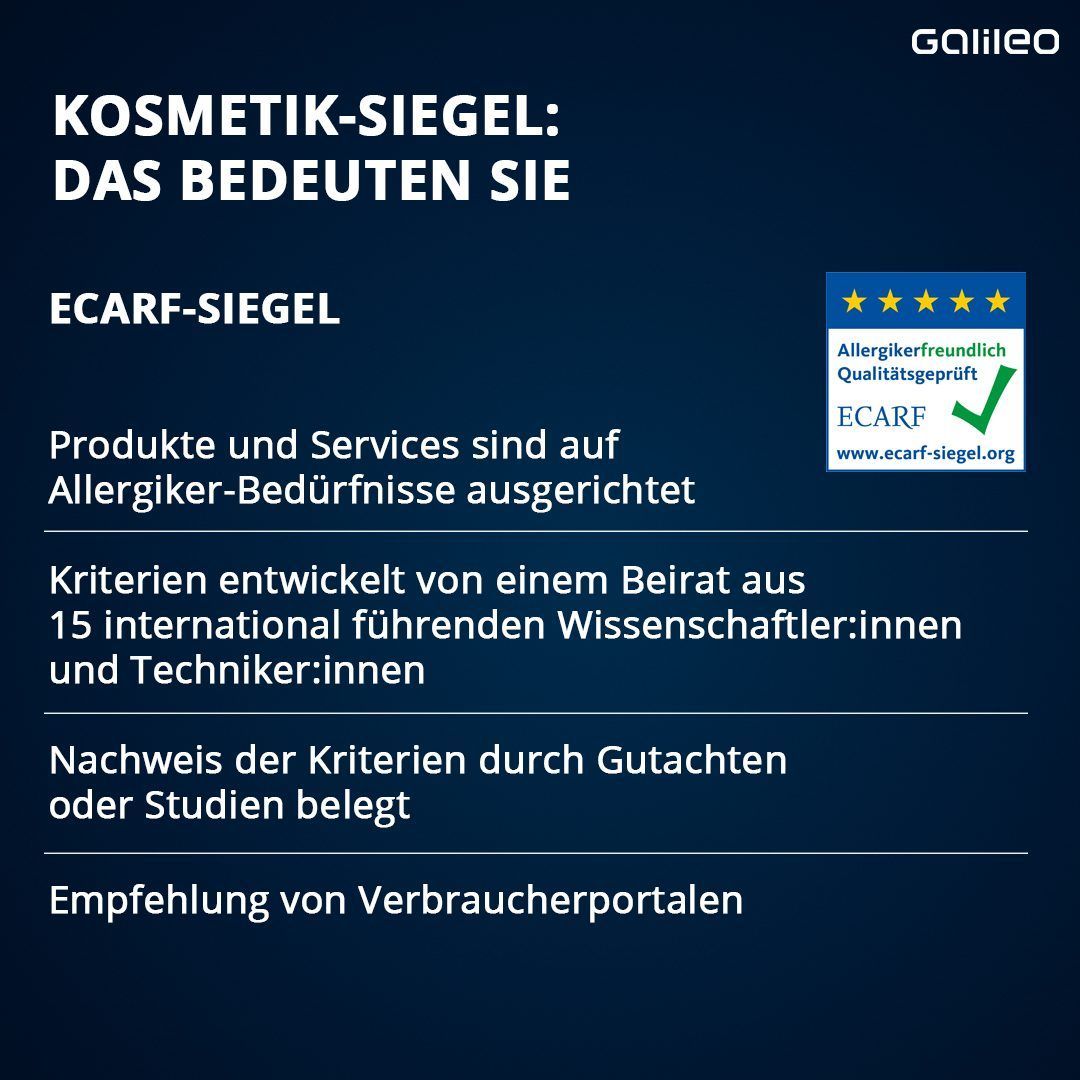 Kosmetik-Siegel Übersicht