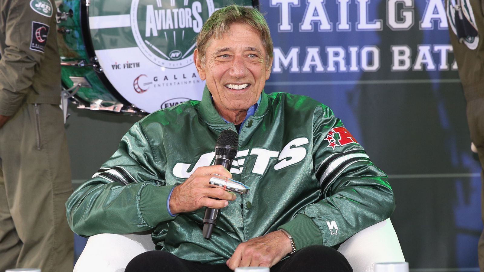 <strong>New York Jets</strong><br>12 - Joe Namath<br>13 - Don Maynard<br>28 - Curtis Martin<br>73 - Joe Klecko<br>90 - Dennis Byrd