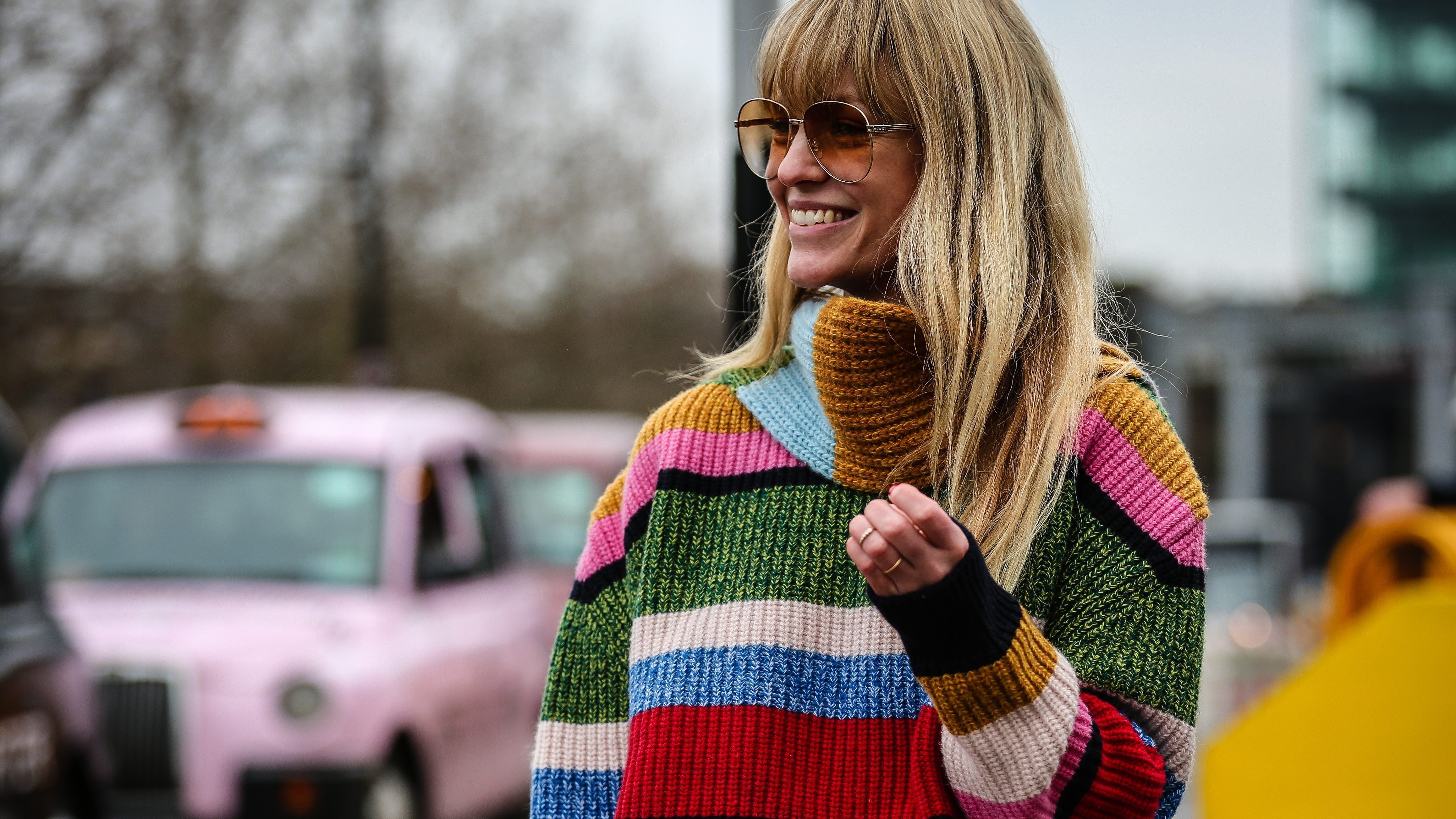 LONDON, UK- February 16 2019: Jeanette Friis Madsen on the street during the London Fashion Week. (Photo by Mauro Del Signore/Pacific Press)