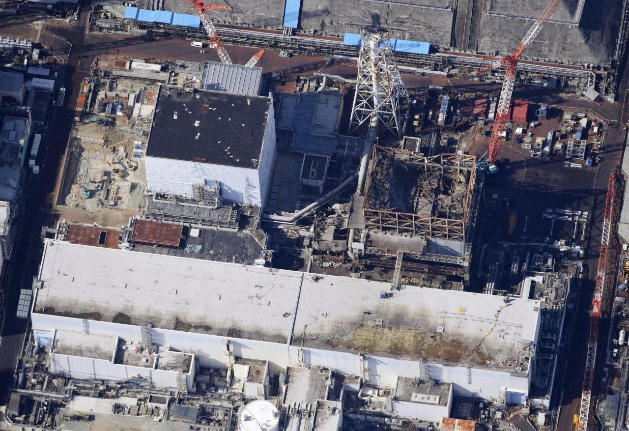 Ein Foto vom 13. Februar 2021: So sehen die Reaktorgebäude rund 10 Jahre nach dem Unglück aus.