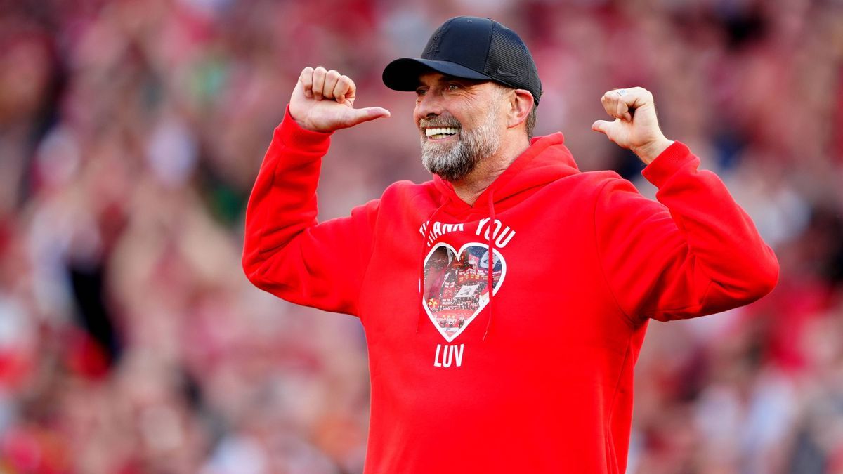 Liverpool v Wolverhampton Wanderers - Premier League - Anfield Liverpool manager Jurgen Klopp at the end of the Premier League match and his final game in charge at Anfield, Liverpool. Picture date...
