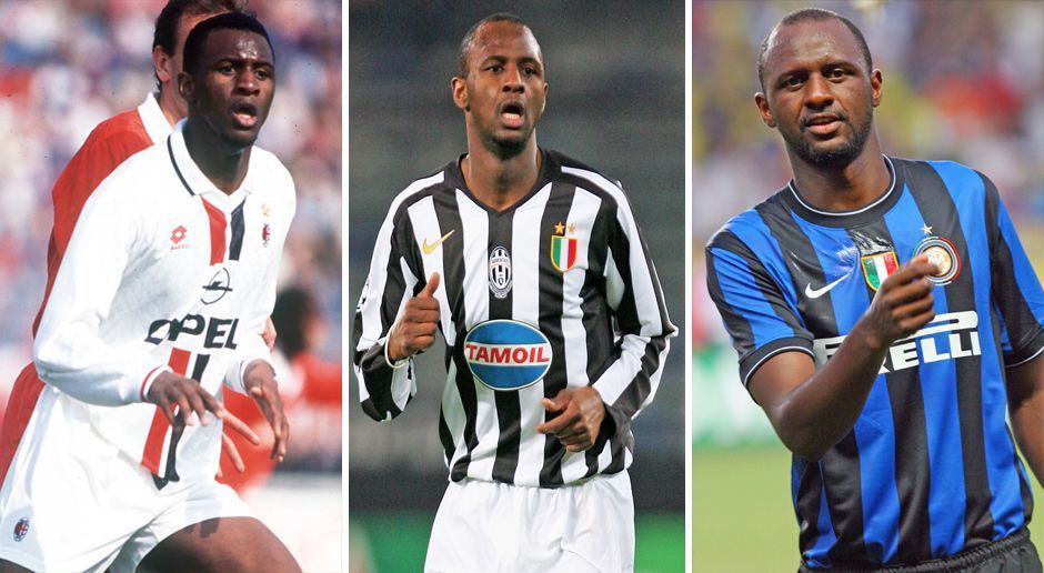 
                <strong>Patrick Vieira</strong><br>
                AC Mailand - 1995-96Juventus Turin - 2005-06Inter Mailand - 2006-10
              