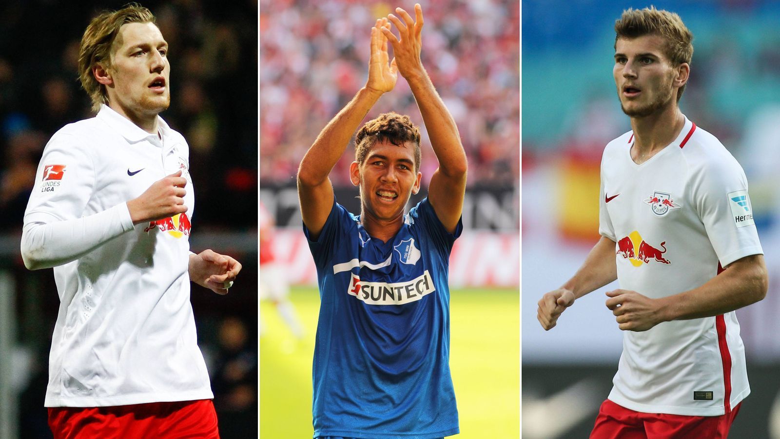 
                <strong>Emil Forsberg, Roberto Firmino und Timo Werner</strong><br>
                Rangnick holte Forsberg bereits 2015 zu RB - damals in die 2. Bundesliga und das, obwohl der Schwede seinerzeit 23 Jahre alt war und als großes Talent galt. Forsberg läuft bis heute noch immer für die Sachsen auf. Firmino lief entgegen der meisten Spieler in dieser Liste nicht durch die Institutionen Salzburgs oder Leipzigs. Rangnick - 2011 in Hoffenheim tätig - verpflichtete den Brasilianer von Tombense FC und brachte dadurch einen weiteren Topspieler hervor. 2015 zahlte Liverpool der TSG über 40 Millionen Euro für Firmino. Werner galt beim VfB Stuttgart 2016 zwar als Riesen-Talent, aber auch als Chancentod. Doch Rangnick glaubte an den Stürmer, der sich bei RB zum Torjäger entwickelte und 2020 zum FC Chelsea wechselte.
              