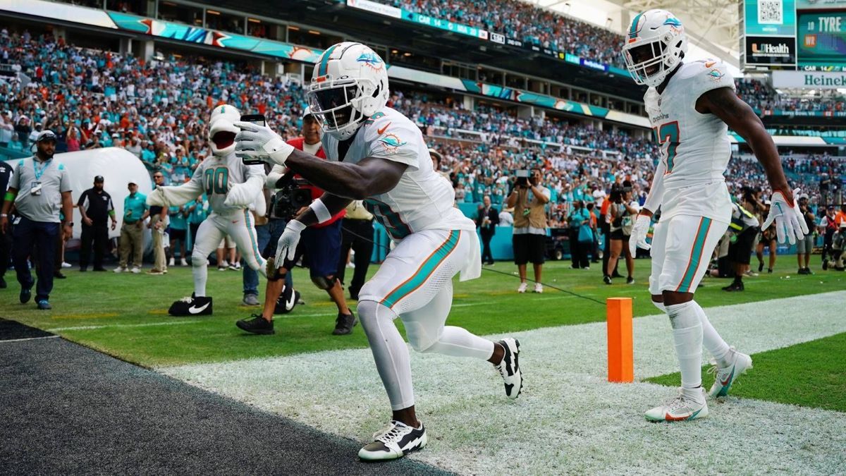 Tyreek Hill Jubel Handy Fotograf
