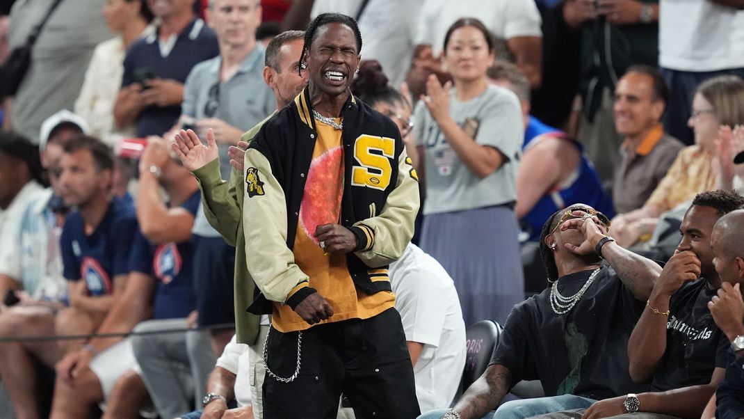 US-Rapper Travis Scott war als Zuschauer bei den Olympischen Spielen in Paris.