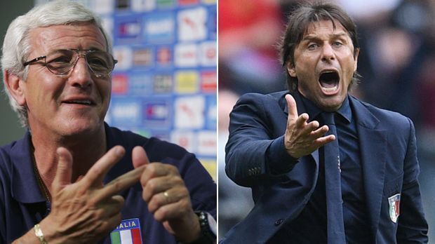 
                <strong>Marcello Lippi (2006) - Antonio Conte (2016)</strong><br>
                Marcello Lippi (2006) - Antonio Conte (2016). Beide Trainer gelten als echte Taktikfüchse. Lippi kassierte mit seiner Mannschaft bei der WM 2006 kein Tor aus dem Spiel heraus und war noch bis 2010 italienischer Nationaltrainer. Conte übernahm Italien 2014 und wird nach der EM 2016 Teammanager beim FC Chelsea. Im Gegensatz zu Lippi ist Conte ein echter Heißsporn und sehr emotional am Spielfeldrand.
              