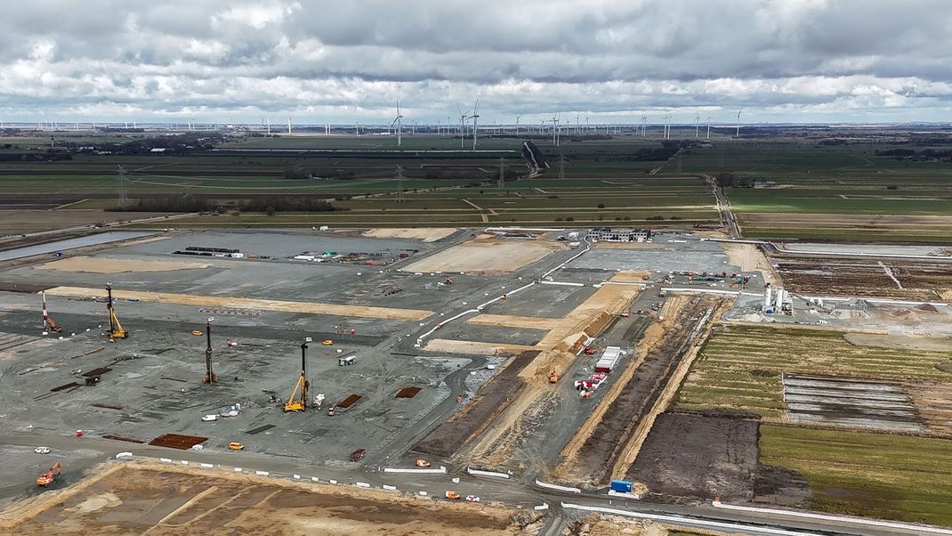 Baustelle Batteriehersteller Northvolt in Heide