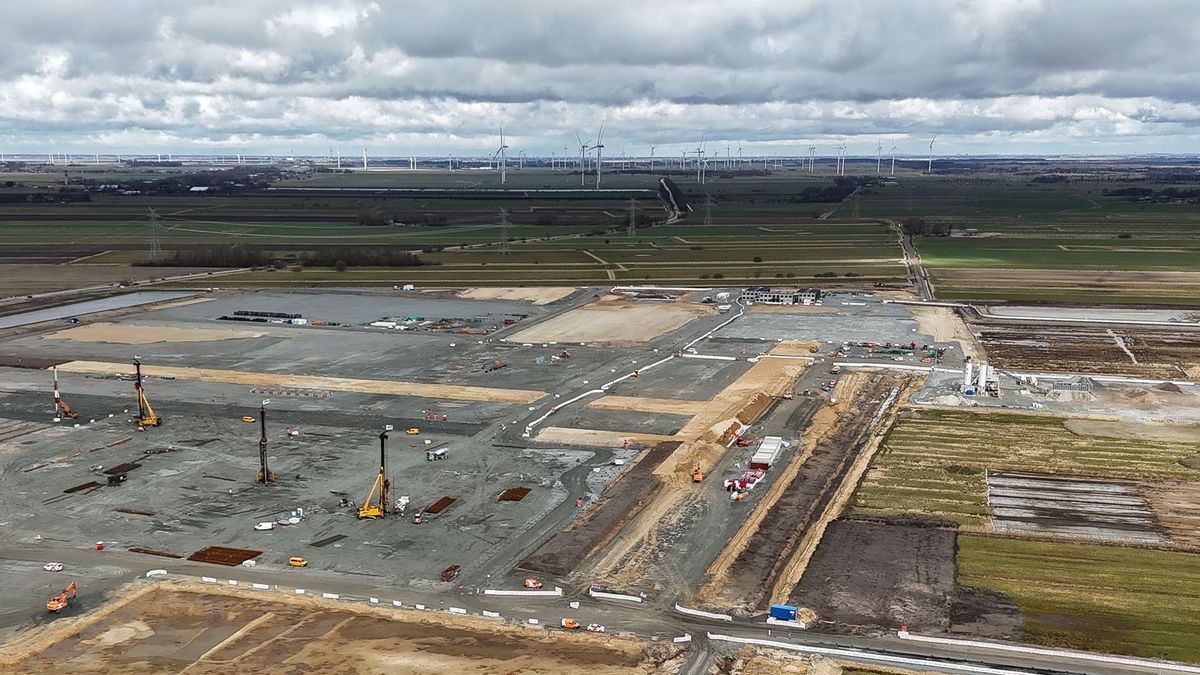 Baustelle Batteriehersteller Northvolt in Heide