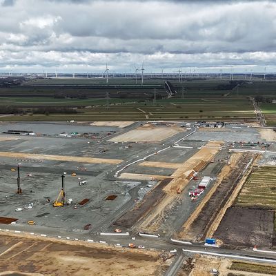 Baustelle Batteriehersteller Northvolt in Heide